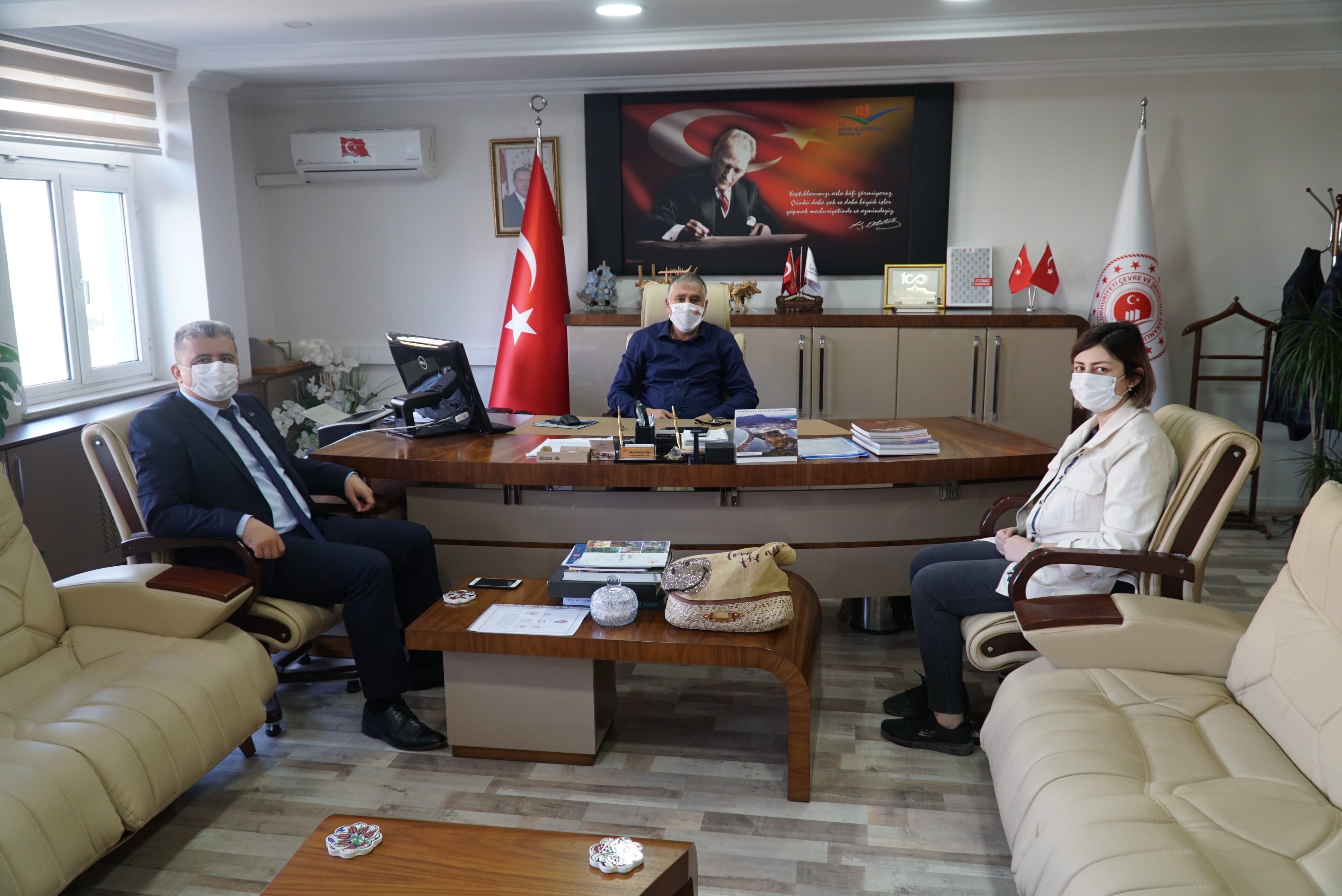 Birlik Müdürü Mustafa Örgüt, Amasya Çevre ve Şehircilik İl Müdürlüğünü Ziyaret Etti